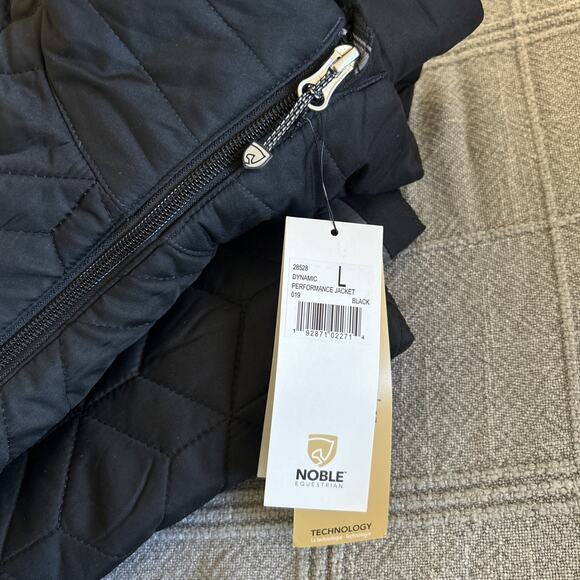 NEW Noble Equestrian Quilted Jacket Women's Size Large Black Insulated Warm - Picture 12 of 12
